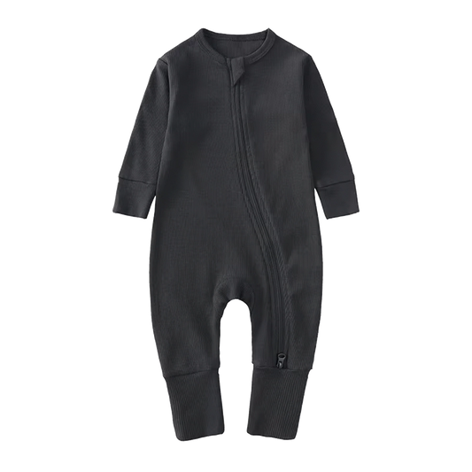 Ribbed Bamboo Zippy Romper