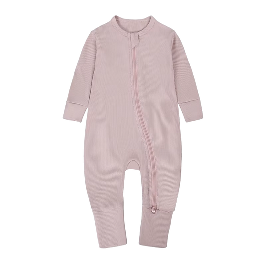 Ribbed Bamboo Zippy Romper