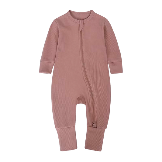 Ribbed Bamboo Zippy Romper