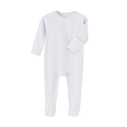 Long-Sleeve Organic Cotton Pajama Romper with Footies