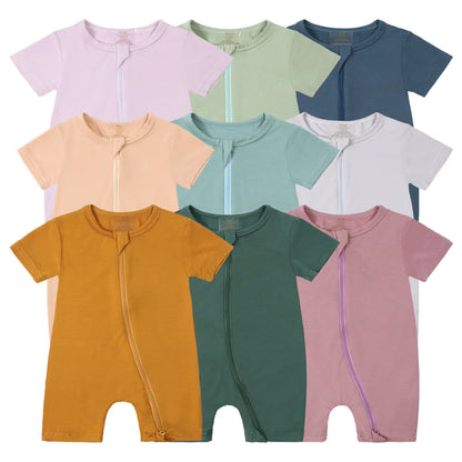 Short-Sleeve Bamboo Pajama Romper