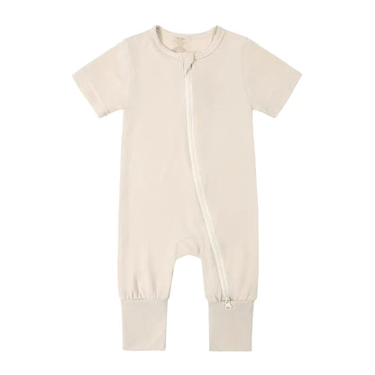 Short-Sleeve with Pants Bamboo Pajama Romper